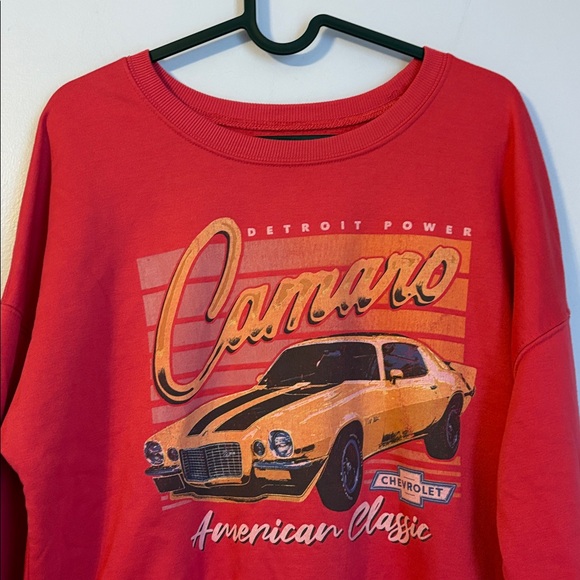 GM General Motors Chevrolet Camaro American Classic Car Red Sweatshirt size M - Picture 2 of 12